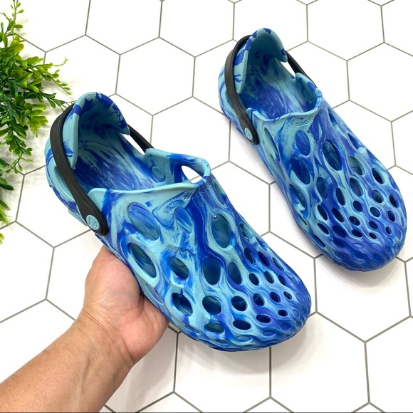 Merrell Shoes - Merrell Hydro Moc Water Clogs, Size 8 Tie Dye Blue Vegan Friendly Lightweight